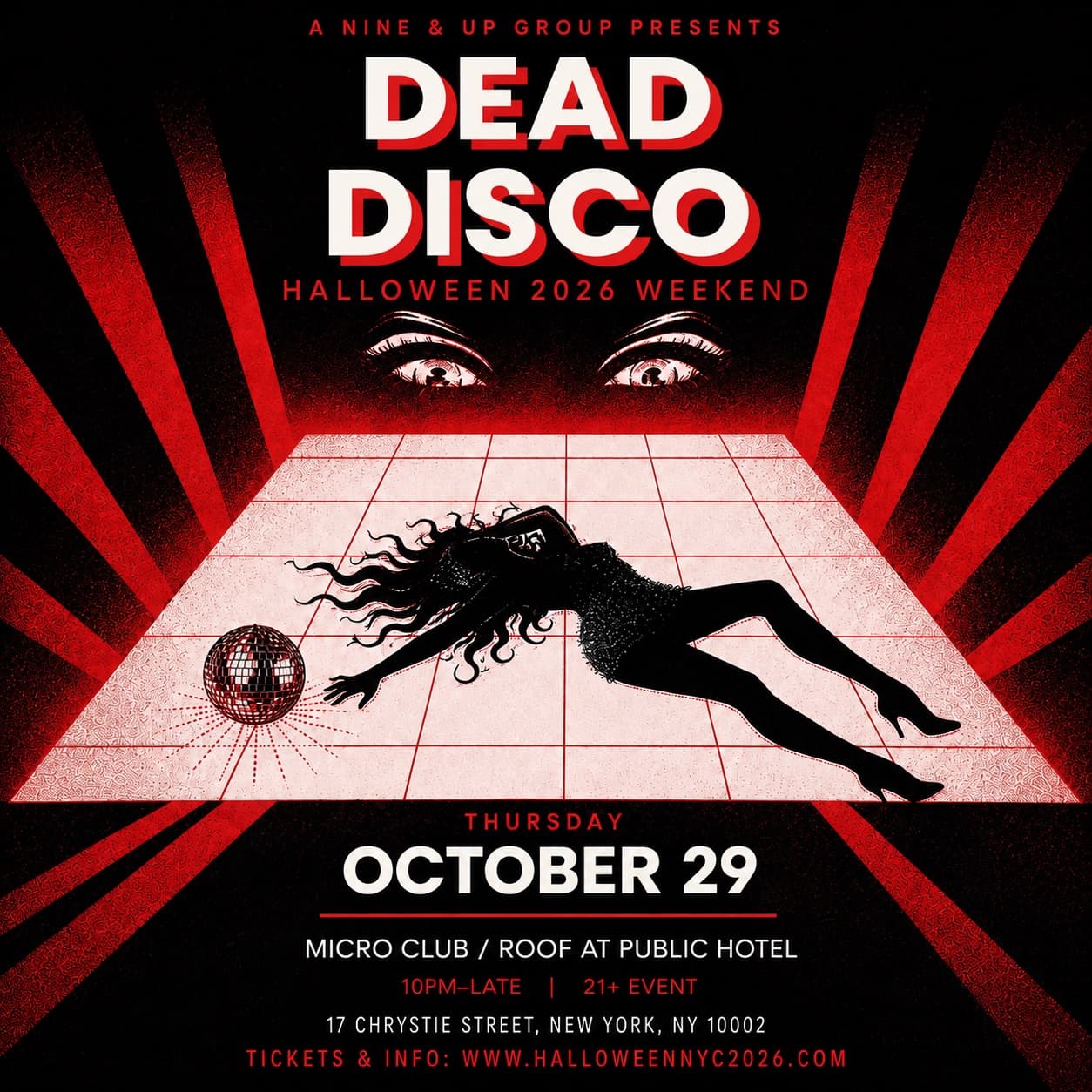 Dead Disco Halloween rooftop party at PUBLIC Hotel in New York City