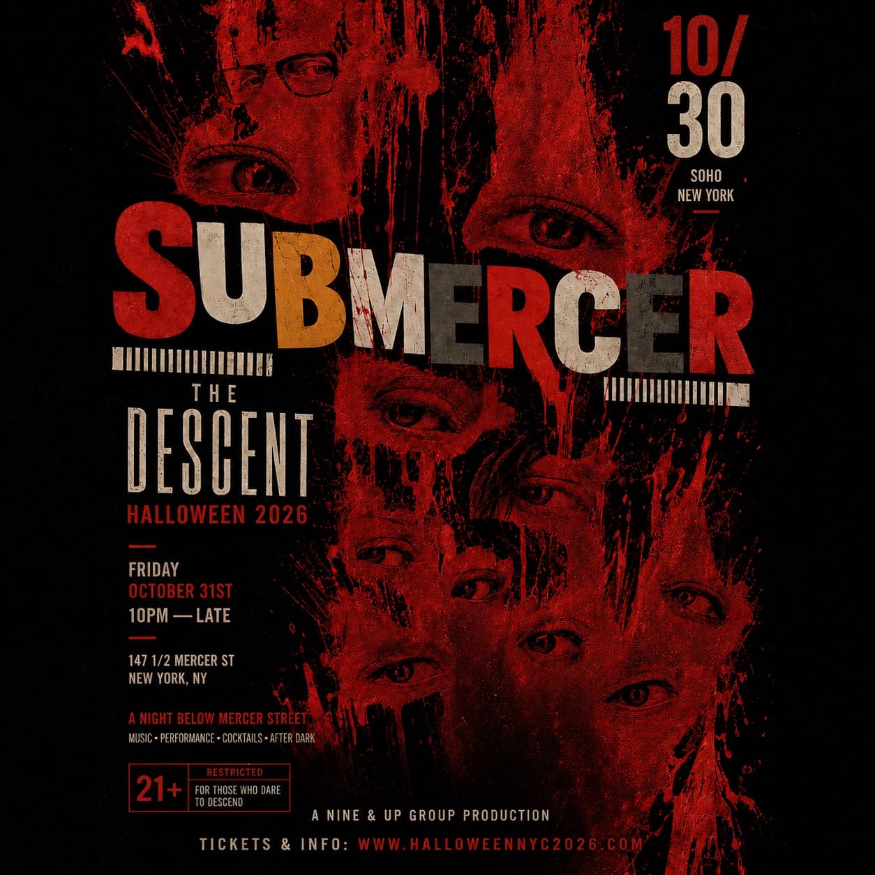 The Descent Halloween nightlife event at Submercer in SoHo, New York City