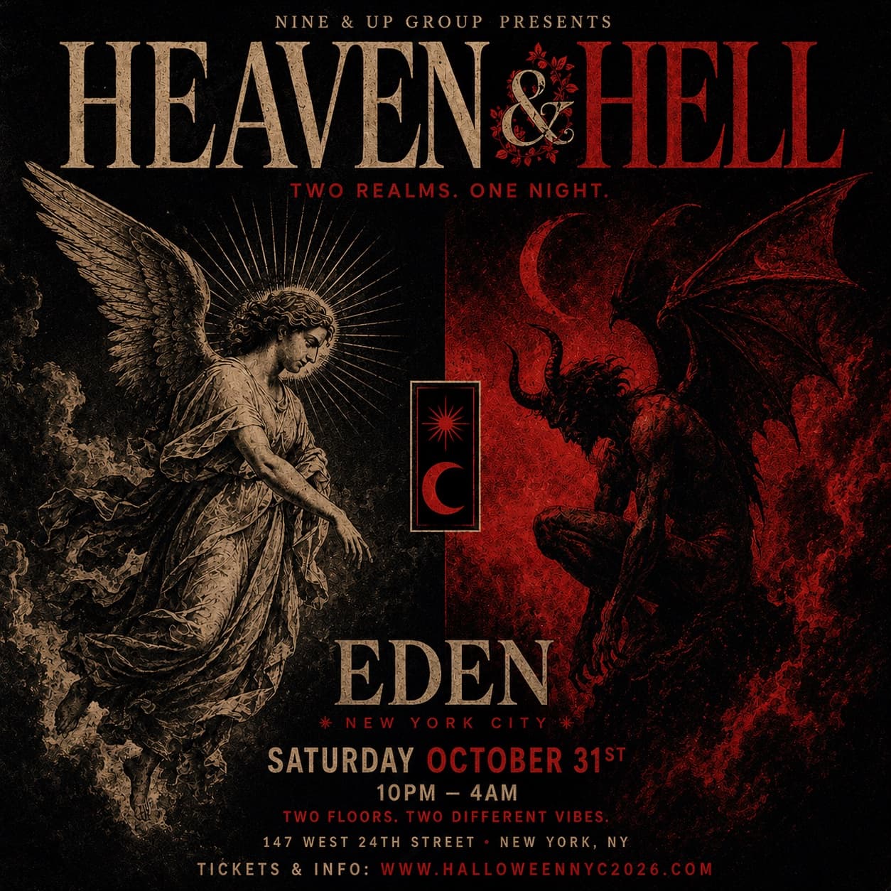 Heaven and Hell Halloween costume party at Eden in New York City