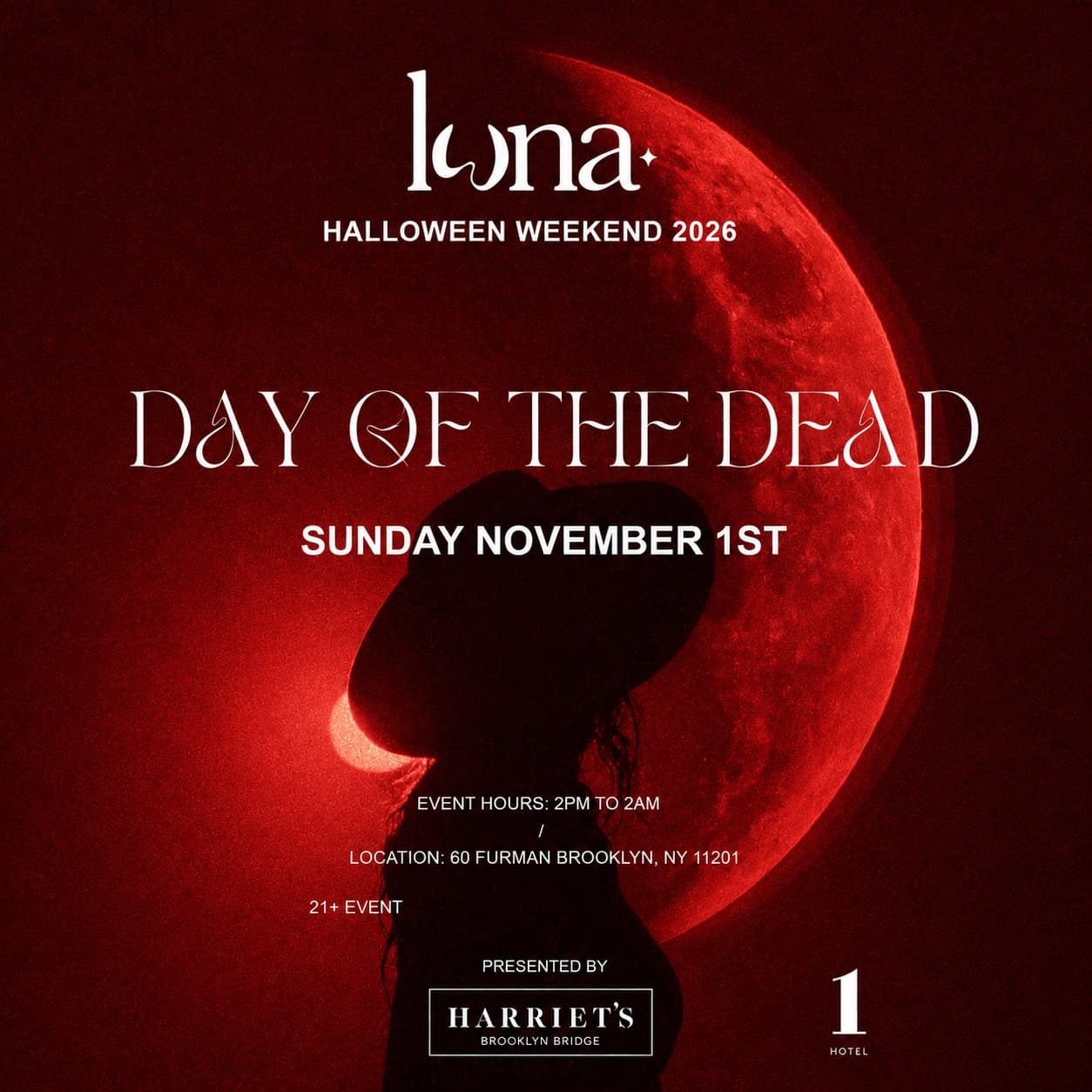 LUNA Day of the Dead event at 1 Hotel Brooklyn Bridge in New York City